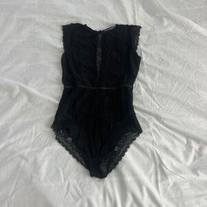 brandy melville black lace bodysuit
